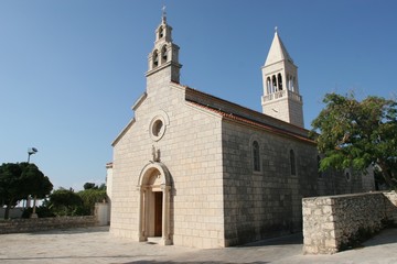 Fototapeta na wymiar Church of Saint Roch in Lumbarda, Croatia