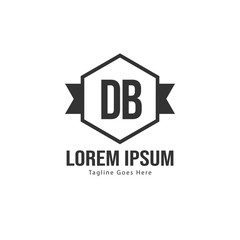 DB Letter Logo Design. Creative Modern DB Letters Icon Illustration