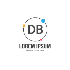 DB Letter Logo Design. Creative Modern DB Letters Icon Illustration