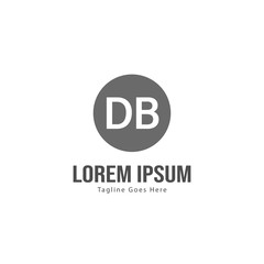 DB Letter Logo Design. Creative Modern DB Letters Icon Illustration