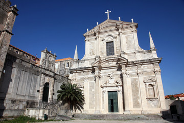 Fototapeta na wymiar Jesuit church of St. Ignatius, Dubrovnik, Croatia