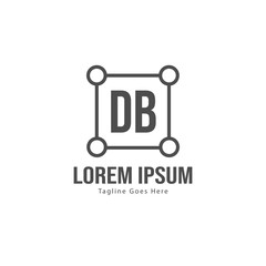DB Letter Logo Design. Creative Modern DB Letters Icon Illustration