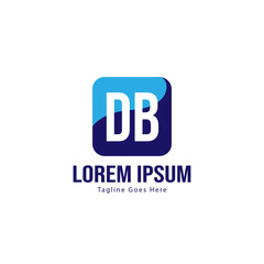 DB Letter Logo Design. Creative Modern DB Letters Icon Illustration