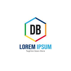 DB Letter Logo Design. Creative Modern DB Letters Icon Illustration