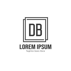 DB Letter Logo Design. Creative Modern DB Letters Icon Illustration