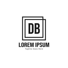DB Letter Logo Design. Creative Modern DB Letters Icon Illustration