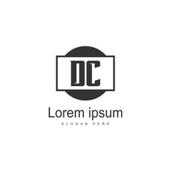DC Letter Logo Design. Creative Modern DC Letters Icon Illustration