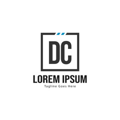 DC Letter Logo Design. Creative Modern DC Letters Icon Illustration