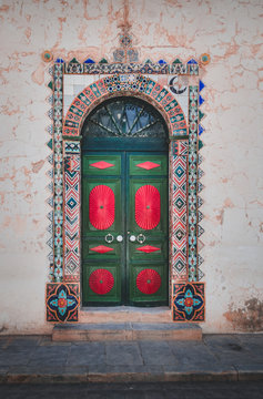 decorated door