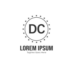 DC Letter Logo Design. Creative Modern DC Letters Icon Illustration