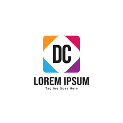 DC Letter Logo Design. Creative Modern DC Letters Icon Illustration