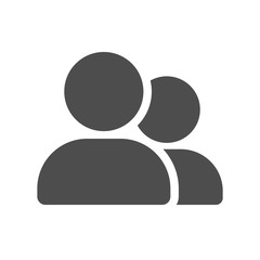 user account profile friends ui web button isolated on white background. ui elements. social media user friends vector icon for web, mobile and ui design