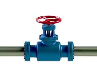 Industrial valve. 3d illustration.