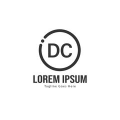 DC Letter Logo Design. Creative Modern DC Letters Icon Illustration