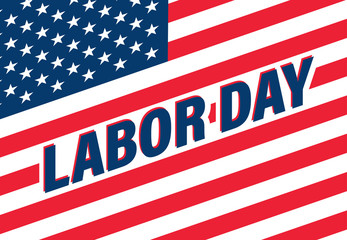 Labor day with usa flag element design. Vector illustration