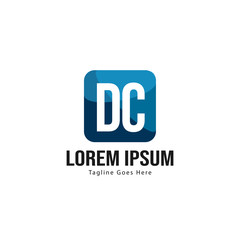 DC Letter Logo Design. Creative Modern DC Letters Icon Illustration