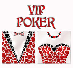 Casino VIP Poker card, vector illustration