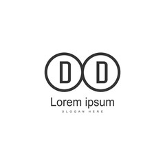 DD Letter Logo Design. Creative Modern DD Letters Icon Illustration
