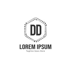 DD Letter Logo Design. Creative Modern DD Letters Icon Illustration