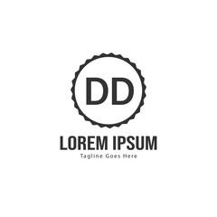 Obraz premium DD Letter Logo Design. Creative Modern DD Letters Icon Illustration