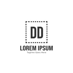 DD Letter Logo Design. Creative Modern DD Letters Icon Illustration