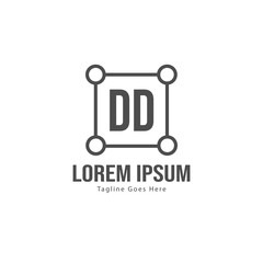 DD Letter Logo Design. Creative Modern DD Letters Icon Illustration