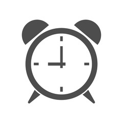 alarm clock vector icon isolated on white background. alarm clock flat icon for web, mobile and user interface design