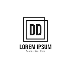 DD Letter Logo Design. Creative Modern DD Letters Icon Illustration