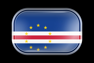 Flag of Cape Verde. Matted Vector Icon. Vector Rectangular Shape
