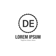 DE Letter Logo Design. Creative Modern DE Letters Icon Illustration