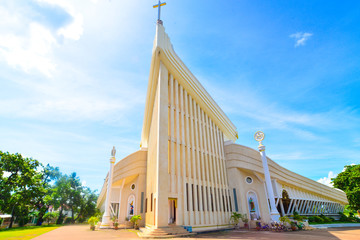 OCTOBER 8, 2018: St. Michael's Cathedral is the largest Catholic cathedral in sakon nakhon,Thailand