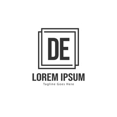 DE Letter Logo Design. Creative Modern DE Letters Icon Illustration