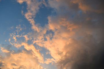 dramatic sky with clouds