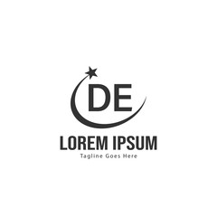 DE Letter Logo Design. Creative Modern DE Letters Icon Illustration