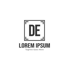 Obraz premium DE Letter Logo Design. Creative Modern DE Letters Icon Illustration