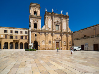 The Brindisi Duomo Cathedral on the Piazza Duomo, Brindisi, Apulia, Italy June 2019
