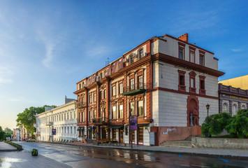Fototapeta premium Theater square and historic buildings in Odessa