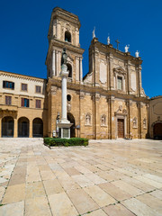 The Brindisi Duomo Cathedral on the Piazza Duomo, Brindisi, Apulia, Italy June 2019