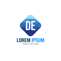 DE Letter Logo Design. Creative Modern DE Letters Icon Illustration