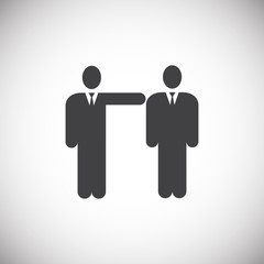 Business people related icon on background for graphic and web design. Simple illustration. Internet concept symbol for website button or mobile app.