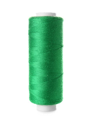 Sewing thread spool on white background