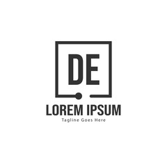 DE Letter Logo Design. Creative Modern DE Letters Icon Illustration