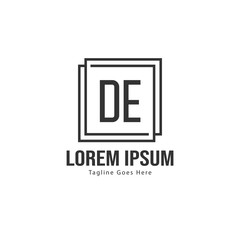 DE Letter Logo Design. Creative Modern DE Letters Icon Illustration