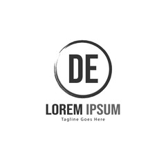 DE Letter Logo Design. Creative Modern DE Letters Icon Illustration