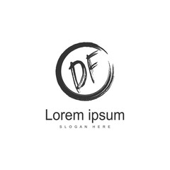 DF Letter Logo Design. Creative Modern DF Letters Icon Illustration
