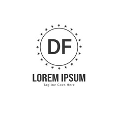 DF Letter Logo Design. Creative Modern DF Letters Icon Illustration