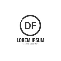 DF Letter Logo Design. Creative Modern DF Letters Icon Illustration