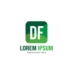 Fototapeta premium DF Letter Logo Design. Creative Modern DF Letters Icon Illustration