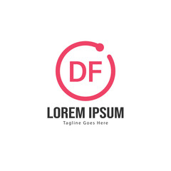 DF Letter Logo Design. Creative Modern DF Letters Icon Illustration