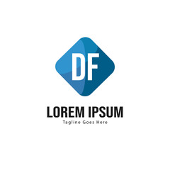 DF Letter Logo Design. Creative Modern DF Letters Icon Illustration